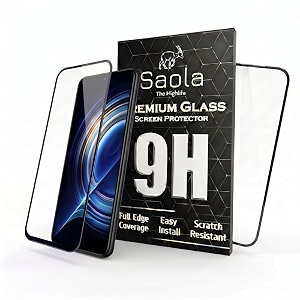 saola crystal clear screen protector for redmi k50 pro  9h tempered glass smooth touch full coverage case friendly 2-step installation kit  quick amp easy application pack of 2