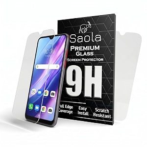 saola crystal clear screen protector for samsung galaxy f41  9h tempered glass smooth touch full coverage case friendly 2-step installation kit  quick amp easy application pack of 2