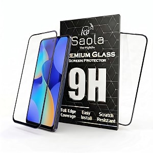 saola crystal clear screen protector for tecno spark 10 pro  9h tempered glass smooth touch full coverage case friendly 2-step installation kit  quick amp easy application pack of 2