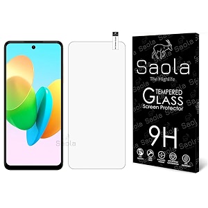saola crystal clear screen protector for tecno spark 20p  9h tempered glass smooth touch full coverage case friendly 2-step installation kit  quick amp easy application pack of 1