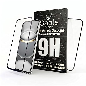 saola crystal clear screen protector for tecno spark 30 pro  9h tempered glass smooth touch full coverage case friendly 2-step installation kit  quick amp easy application pack of 1