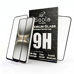 saola crystal clear screen protector for tecno spark go 2  9h tempered glass smooth touch full coverage case friendly 2-step installation kit  quick amp easy application pack of 2