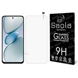 saola crystal clear screen protector for tecno spark go 1s  9h tempered glass smooth touch full coverage case friendly 2-step installation kit  quick amp easy application pack of 1