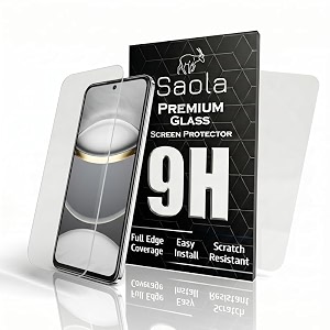saola crystal clear screen protector for tecno spark 30 5g  9h tempered glass smooth touch full coverage case friendly 2-step installation kit  quick amp easy application pack of 1