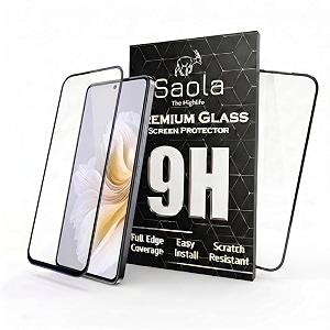 saola crystal clear screen protector for tecno camon 30 premier  9h tempered glass smooth touch full coverage case friendly 2-step installation kit  quick amp easy application pack of 2