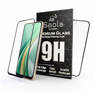 saola crystal clear screen protector for tecno camon 30 pro  9h tempered glass smooth touch full coverage case friendly 2-step installation kit  quick amp easy application pack of 2
