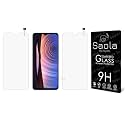 Saola Crystal Clear Screen Protector for Tecno POP 7 | 9H Tempered Glass, Smooth Touch, Full Coverage, Case Friendly, 2-Step Installation Kit | Quick &amp; Easy Application (Pack of 2)