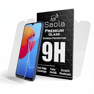 saola crystal clear screen protector for vivo y51  9h tempered glass smooth touch full coverage case friendly 2-step installation kit  quick amp easy application pack of 2
