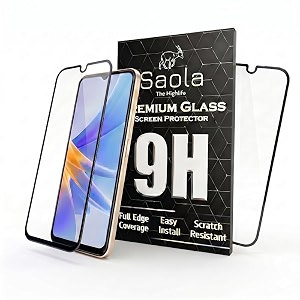 saola crystal clear screen protector for vivo y36  9h tempered glass smooth touch full coverage case friendly 2-step installation kit  quick amp easy application pack of 2