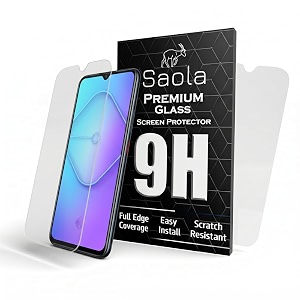 saola crystal clear screen protector for vivo s1 pro  9h tempered glass smooth touch full coverage case friendly 2-step installation kit  quick amp easy application pack of 2