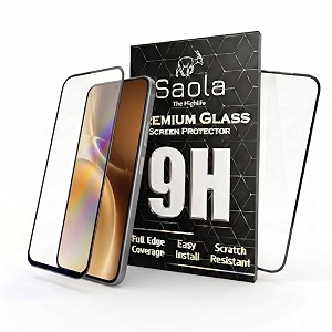 saola crystal clear screen protector for vivo x300  9h tempered glass smooth touch full coverage case friendly 2-step installation kit  quick amp easy application pack of 2