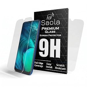 saola crystal clear screen protector for vivo s1  9h tempered glass smooth touch full coverage case friendly 2-step installation kit  quick amp easy application pack of 2