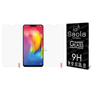 saola crystal clear screen protector for vivo y83  9h tempered glass smooth touch full coverage case friendly 2-step installation kit  quick amp easy application pack of 2