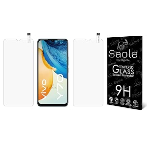 saola crystal clear screen protector for vivo y70  9h tempered glass smooth touch full coverage case friendly 2-step installation kit  quick amp easy application pack of 2