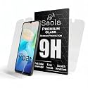Saola Crystal Clear Screen Protector for Vivo Y02T | 9H Tempered Glass, Smooth Touch, Full Coverage, Case Friendly, 2-Step Installation Kit | Quick &amp; Easy Application (Pack of 2)