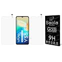 Saola Crystal Clear Screen Protector for Vivo Y55 | 9H Tempered Glass, Smooth Touch, Full Coverage, Case Friendly, 2-Step Installation Kit | Quick &amp; Easy Application (Pack of 2)