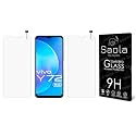 Saola Crystal Clear Screen Protector for Vivo Y72 5G | 9H Tempered Glass, Smooth Touch, Full Coverage, Case Friendly, 2-Step Installation Kit | Quick &amp; Easy Application (Pack of 2)