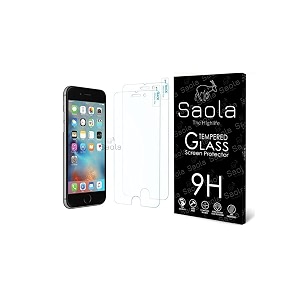 saola crystal clear screen protector for white apple iphone 7 plus  9h tempered glass smooth touch full coverage case friendly 2-step installation kit  quick amp easy application pack of 2
