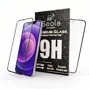 saola hd oleophobic tempered glass for apple iphone 12 mini pack of 2 with hassle-less installation kit full screen coverage 54 inch