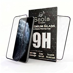 saola hd oleophobic tempered glass for apple iphone 11 pro pack of 1 with hassle-less installation kit full screen coverage 58 inch