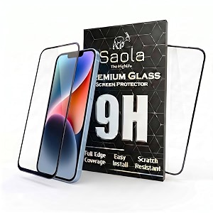 saola hd oleophobic tempered glass for apple iphone 13 mini pack of 2 with hassle-less installation kit full screen coverage 54 inch