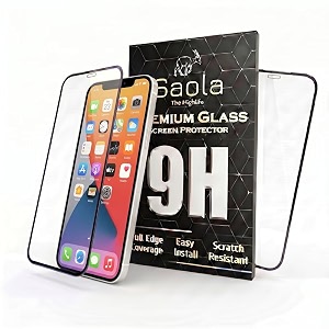 saola hd oleophobic tempered glass for apple iphone 12 pro pack of 2 with hassle-less installation kit full screen coverage 61 inch