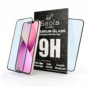 saola hd oleophobic tempered glass for apple iphone 13 pack of 1 with hassle-less installation kit full screen coverage 61 inch