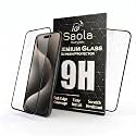 Saola® HD+ Oleophobic Tempered Glass For Apple Iphone 15 Pro (Pack Of 2) with Hassle-less Installation Kit. Full screen Coverage. 6.1 inch