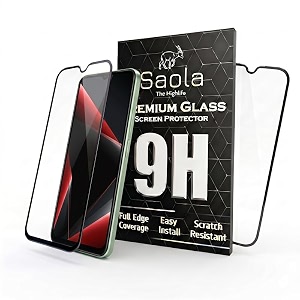 saola hd oleophobic tempered glass for itel zeno 100 pack of 2 with hassle-less installation kit full screen coverage 66 inch
