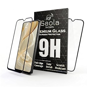 saola hd oleophobic tempered glass for lava bold n2 pack of 1 with hassle-less installation kit full screen coverage 675 inch