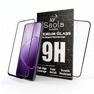saola hd oleophobic tempered glass for oppo k14 5g pack of 2 with hassle-less installation kit full screen coverage 675 inch