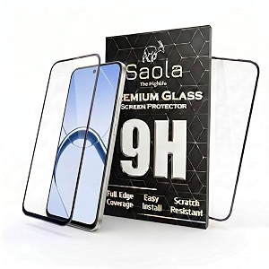 saola hd oleophobic tempered glass for realme 16 5g pack of 1 with hassle-less installation kit full screen coverage 657 inch