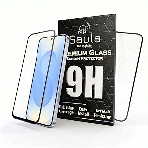 saola hd oleophobic tempered glass for samsung galaxy s25 pack of 1 with hassle-less installation kit full screen coverage 62 inch
