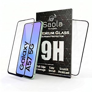 saola hd oleophobic tempered glass for samsung galaxy a57 5g pack of 1 with hassle-less installation kit full screen coverage 67 inch