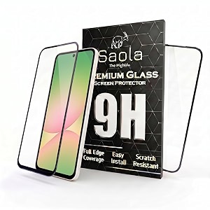 saola hd oleophobic tempered glass for samsung galaxy a27 5g pack of 2 with hassle-less installation kit full screen coverage 67 inch
