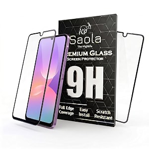 saola hd oleophobic tempered glass for samsung galaxy m17e 5g pack of 1 with hassle-less installation kit full screen coverage 67 inch