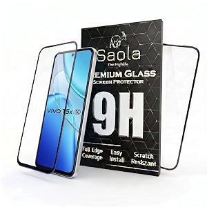 saola hd oleophobic tempered glass for vivo t5x pack of 1 with hassle-less installation kit full screen coverage 676 inch