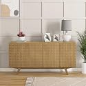 Sapa Mid-Century Modern Solid Wood Sideboard 