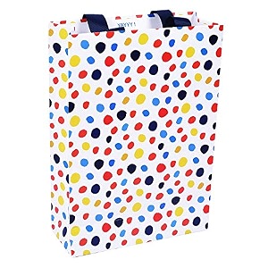 sapco gift paper bag 34 colorful polka34 for gifting purpose 9x13x35 inchmedium
