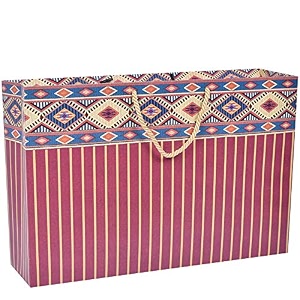 sapco gift paper bag 34indian brocade34 15x12x4-inch-extra large perfect for diwali indian gifiting - multicolor 1 count