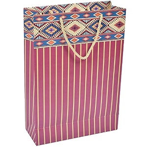 sapco gift paper bag 34indian brocade34 9x13x35-inch- medium perfect for diwali indian gifiting 10 countmulticolor