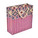Sapco Gift Paper Bag "Indian Brocade" (8X8X3-Inch- Small) Perfect For Diwali, Indian Gifiting, 10 count,Multicolor