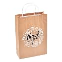 Gift Paper Bag, Premium Virgin Kraft "Thank You" - Medium (9x13x3.5) Pack of 10, Perfect for Gifting, Return Gifts [Eco Friendly, Recyclable, Sustainable]