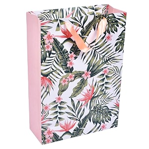 sapco gift paper bag tropical bliss34 for gifting purpose 9x13x35 inchmedium