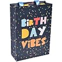Sapco Gift Paper Bag, Black Crimson Polka, Made Out of Premium Thick Card Perfect for Gifting, Festivals, Occasions (8x8x3-inch(Small))
