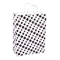 Sapco Polka Dot Gift Paper Bag Packing Carry Bag Pack of 10 (Lavender) (12x16x5-Inch-Large)