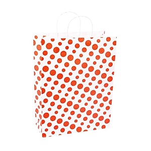 sapco gift paper bag black crimson polka made out of premium thick card perfect for gifting festivals occasions 8x8x3-inchsmall