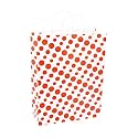 Sapco Gift Paper Bag, Black Crimson Polka, Made Out of Premium Thick Card Perfect for Gifting, Festivals, Occasions (8x8x3-inch(Small))
