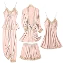 SAPJON Silk Pajamas for Women 5PCS Lace
