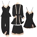 SAPJON Silk Pajamas for Women 5PCS Lace